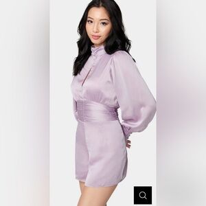 NWOT BEBE Women’s Yoryu Keyhole Romper in Lavender Size 8